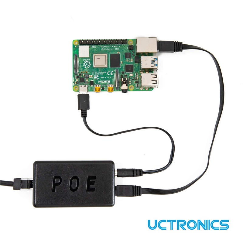 UCTRONICS PoE Splitter 5V 4A for Raspberry Pi 4 and Jetson Nano, Active PoE+ to Barrel Jack or USB-C Adapter, IEEE 802.3at/af Compliant - Image 5